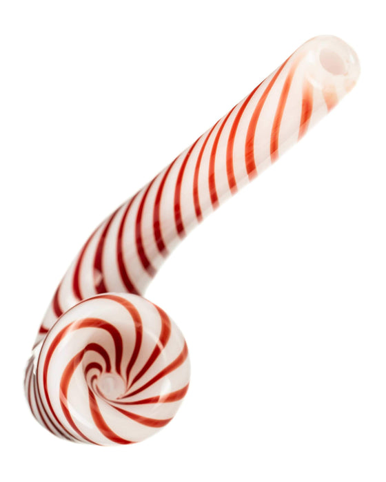 Candy Cane Sherlock Pipe - Patientopia, The Community Smoke Shop