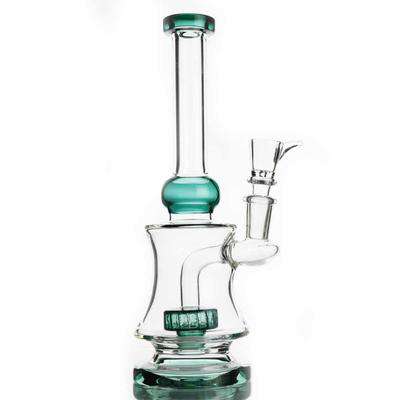 9" Water Pipe Dumroo Styled Flat Based Bong w/ Perc