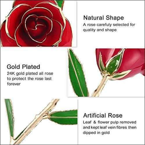 Long Stem 24K Gold Luxury Rose Box