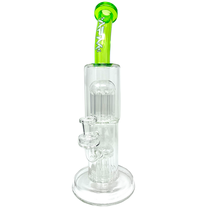 12" AFM Glass Double Cosmos Clear Bong